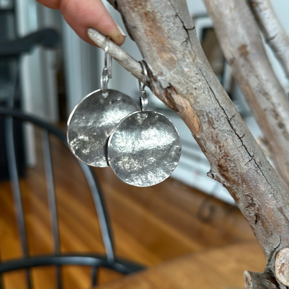 Silpada  hammered disc earrings